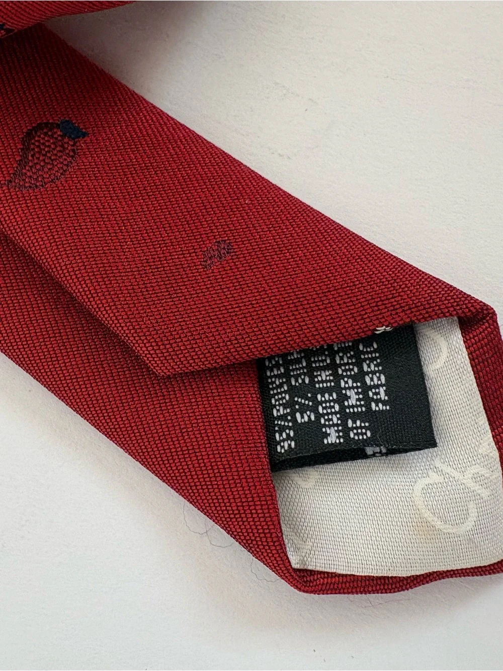 Vintage Christian Dior Monsieur Tie made in USA Silk Blend Red Chili Peppers